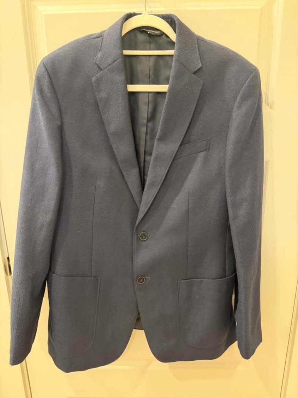 Banana Republic Navy Textured Blazer 40R Slim Fit